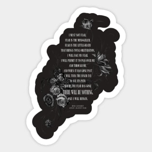 Bene Gesserit Litany Against Fear Sticker